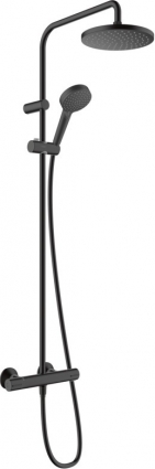 Душевая стойка Hansgrohe Vernis Blend Showerpipe 200 1jet EcoSmart 26089670 цвет черный, штанга 112.4 см