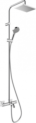 Душевая стойка Hansgrohe Vernis Blend Showerpipe 230 1jet EcoSmart 26098000 хром, штанга 152.4 см