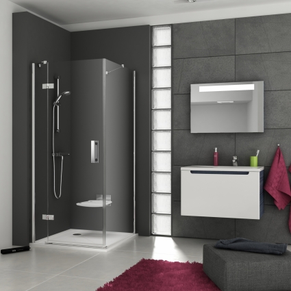 Душевой уголок Ravak SMSD2 90х100 B L Transparent, профиль хром, двери распашные, стекло прозрачное