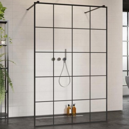 Душевая перегородка Radaway Modo X Black I Factory 150x200 стекло прозрачное, профиль черный