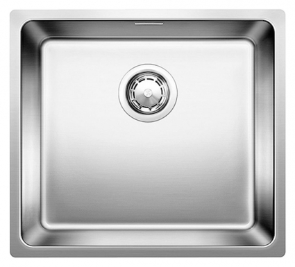 Мойка кухонная Blanco Andano 450 U сталь без клапана глянцевая, квадратная, 49x44 см