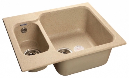 Мойка кухонная GranFest Standart GF-S615K песочный прямоугольная, 61.5x50 см