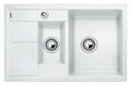 Мойка кухонная Blanco Metra 6 S Compact белый прямоугольная, с крылом, 78x50 см