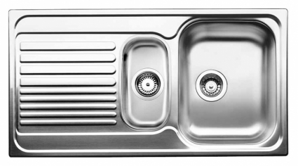 Мойка кухонная Blanco Tipo 6 S сталь матовая, прямоугольная, с крылом, 95x50 см
