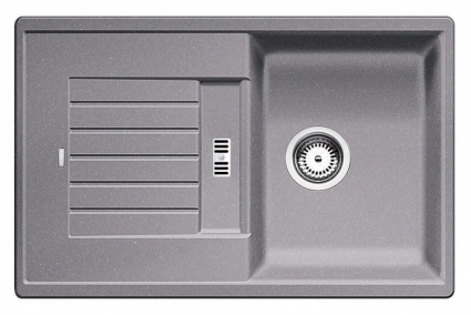 Мойка кухонная Blanco Zia 45 S аллюметаллик прямоугольная, с крылом, 78x50 см