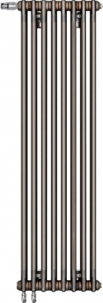 Радиатор стальной Zehnder Charleston Completto C3180/08 3-трубчатый, подключение V001, technoline, на площадь 13.2 кв.м., серый, 39.4x10x180.6 см