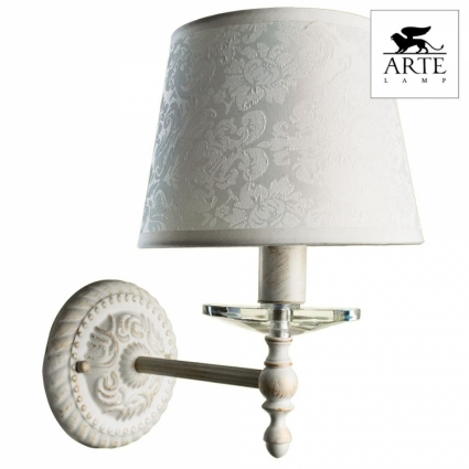 Бра Arte Lamp Granny A9566AP-1WG в стиле прованс, цвет белый, мощность 40 Вт