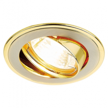 Встраиваемый светильник Ambrella light Classic 104A SN/G в современном стиле, цвет матовый никель