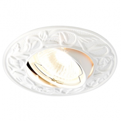 Встраиваемый светильник Ambrella light Classic 711 WH в стиле прованс, цвет белый