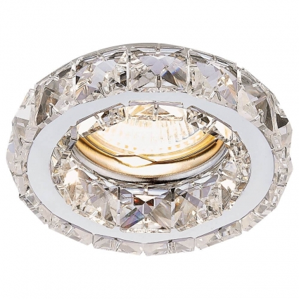 Встраиваемый светильник Ambrella light Crystal K112 CL/CH в стиле модерн, цвет хром