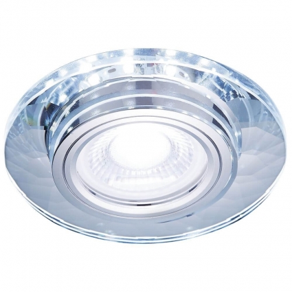 Встраиваемый светодиодный светильник Ambrella light Led S211 CL/WH в современном стиле, цвет хром