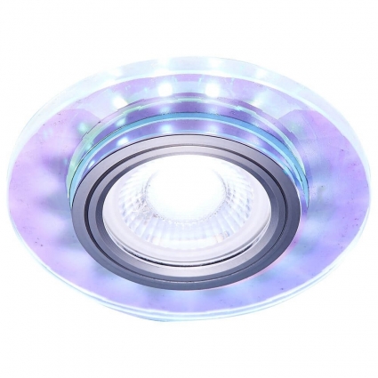 Встраиваемый светодиодный светильник Ambrella light Led S211 PR/WH в современном стиле, цвет хром