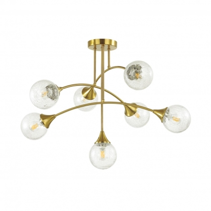 Подвесная люстра Lumion Yoko 4558/7C в стиле модерн, цвет латунь, мощность 280 Вт