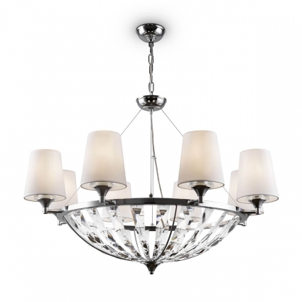Подвесная люстра Maytoni Pantheon H021PL-08CH цвет белый, мощность 320 Вт
