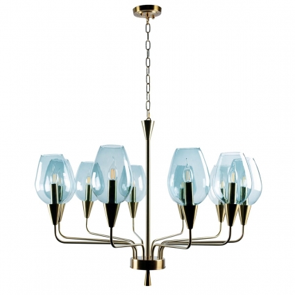 Подвесная люстра Loft IT Viola 10042/10 цвет голубой, мощность 400 Вт