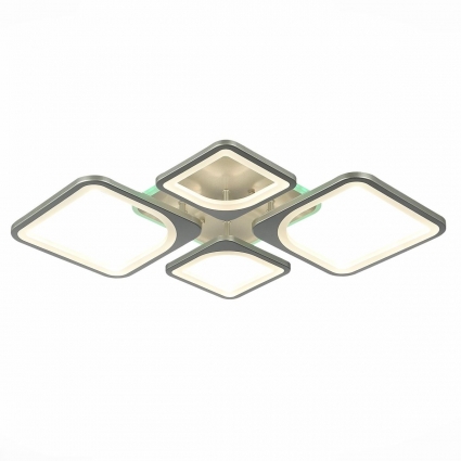 Потолочная светодиодная люстра Evoled Giura SLE500392-04RGB в стиле Хай-тек, цвет серебро