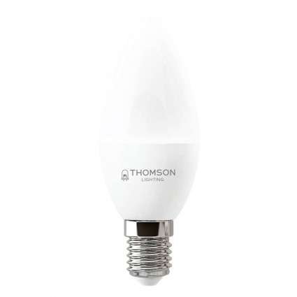 Лампа светодиодная Thomson E14 10W 6500K свеча матовая TH-B2309 цвет белый