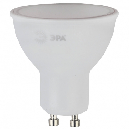 Лампа светодиодная ЭРА GU10 7W 2700K матовая LED MR16-7W-827-GU10 R Б0050198 цвет белый