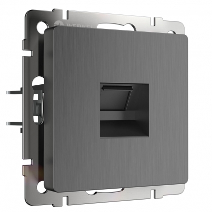 Розетка Ethernet RJ-45 Werkel графит рифленый W1181004 4690389158674 цвет графит