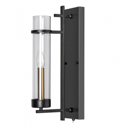 Бра Arte Lamp Hugo A1688AP-1BK в стиле Хай-тек, цвет черный, мощность 60 Вт