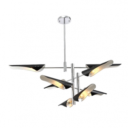 Подвесная люстра Crystal Lux Rafael SP8 Chrome в современном стиле, цвет хром