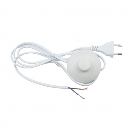 Шнур сетевой с вилкой и выключателем Uniel UCX-C20/02A-170 White UL-00004434, цвет белый, мощность 500 Вт