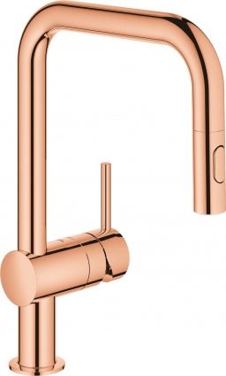 Смеситель Grohe Minta 32322DA2 для кухонной мойки, теплый закат, однорычажный, медь
