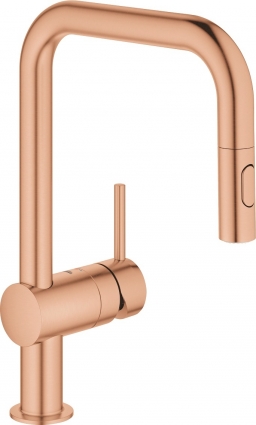 Смеситель Grohe Minta 32322DL2 для кухонной мойки, теплый закат, однорычажный, медь