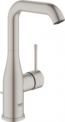 Смеситель Grohe Essence New 32628DC1 для раковины, суперсталь, однорычажный, высота излива 21.1 см