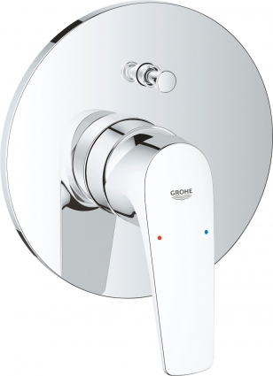 Смеситель Grohe StartFlow 29117000 С ВНУТРЕННЕЙ ЧАСТЬЮ для ванны с душем, хром, однорычажный