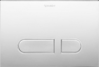 Кнопка смыва Duravit DuraSystem WD5001021000 глянцевый хром механическая,  в современном стиле