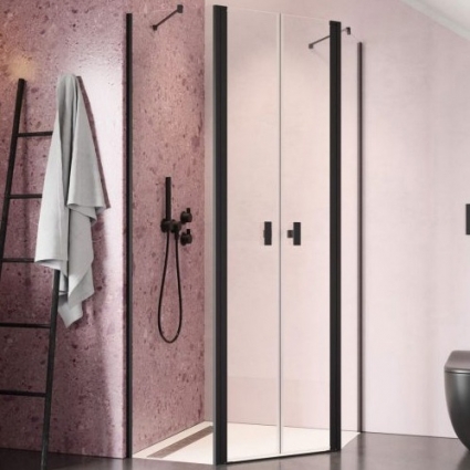 Душевой уголок Radaway Nes Black PTD 90x90 двери распашные, стекло прозрачное