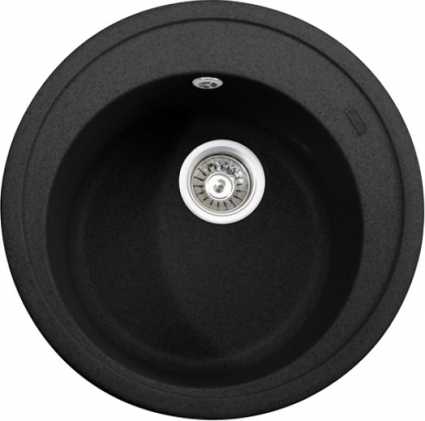 Мойка кухонная Kaiser KGM-510-BP черный мрамор матовая, круглая, 51x51 см