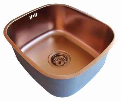 Мойка кухонная Zorg Inox Pvd SZR-430-380 COPPER матовая, прямоугольная, 43x38 см