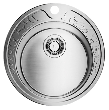 Мойка кухонная Omoikiri Tovada 49-1-IN нержавеющая сталь глянцевая, круглая, 49x49 см