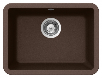 Мойка кухонная Schock Solido 60 (N-100) мокка матовая, прямоугольная, 50.15x37.75 см
