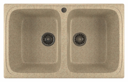 Мойка кухонная Mixline ML-GM23 светло-розовый матовая, прямоугольная, 77.5x50.5 см