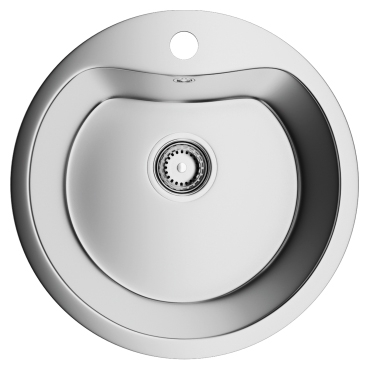Мойка кухонная Omoikiri Saroma 51-1-IN нержавеющая сталь глянцевая, круглая, 51x51 см