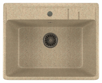 Мойка кухонная Mixline ML-GM15 светло-розовый матовая, прямоугольная, 56x50.5 см