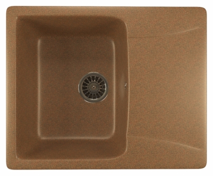 Мойка кухонная Mixline ML-GM26 терракот матовая, прямоугольная, с крылом, 59x48 см