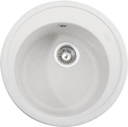 Мойка кухонная Kaiser KGM-510-W белая матовая, круглая, 51x51 см