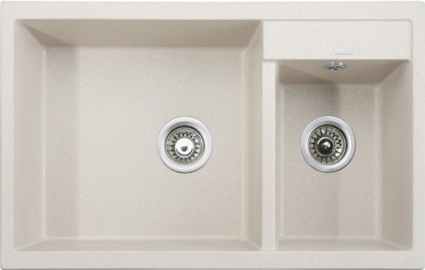 Мойка кухонная Kaiser KG2M-8050-SB песочный мрамор матовая, прямоугольная, 80x50 см