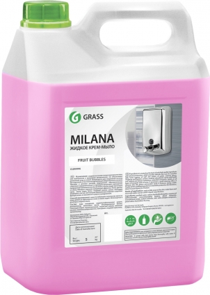 Жидкое мыло Grass Milana крем-мыло, fruit bubbles, 5 л
