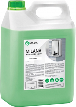 Жидкое мыло Grass Milana крем-мыло, алое вера, 5 л
