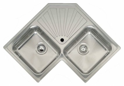 Мойка кухонная Reginox Montreal LUX KGOKG сталь глянцевая, многоугольная, 83x83 см