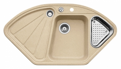 Мойка кухонная Blanco Delta шампань многоугольная, с крылом, 105.6x57.5 см