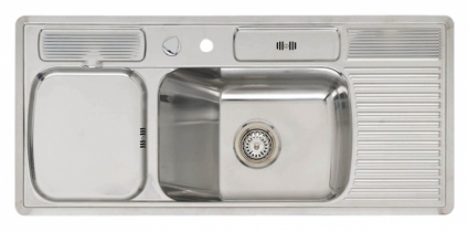 Мойка кухонная Reginox Ambassador LUX KG SPO SPO сталь глянцевая, прямоугольная, 110.5x50 см