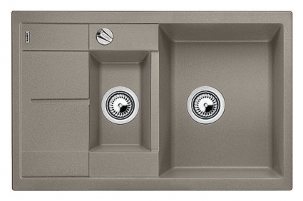 Мойка кухонная Blanco Metra 6 S Compact серый беж прямоугольная, с крылом, 78x50 см
