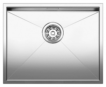 Мойка кухонная Blanco Zerox 500 U сталь глянцевая, прямоугольная, 54x44 см