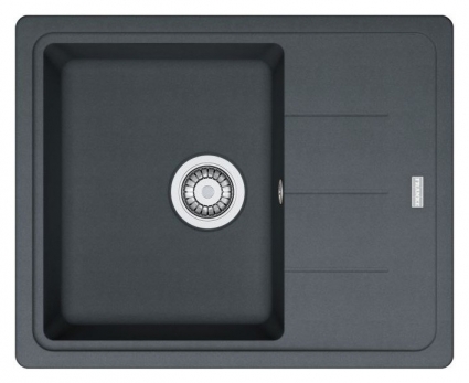 Мойка кухонная Franke Basis BFG 611C графит прямоугольная, с крылом, 62x50 см